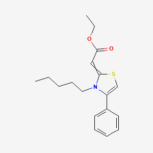 Ethyl (3-pentyl-4-phenyl-1,3-thiazol-2(3H)-ylidene)acetate