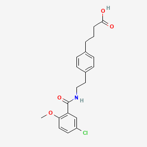 4-{4-[2-(5-Chloro-2-methoxybenzamido)ethyl]phenyl}butanoic acid