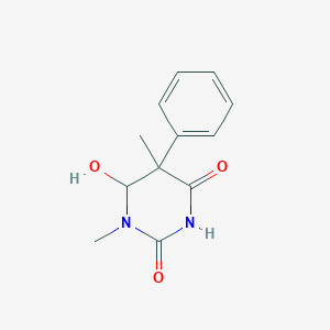 molecular formula C12H14N2O3 B14595393 6-Hydroxy-1,5-dimethyl-5-phenyldihydropyrimidine-2,4(1H,3H)-dione CAS No. 60782-10-7