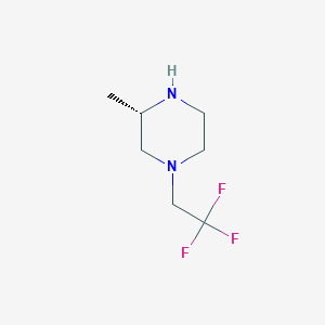 molecular formula C7H13F3N2 B1459541 (3S)-3-甲基-1-(2,2,2-三氟乙基)哌嗪 CAS No. 1604326-01-3