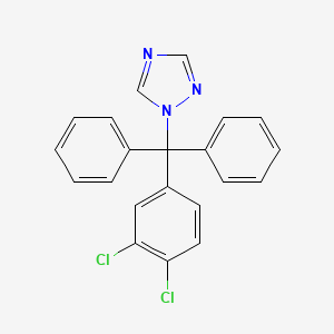 molecular formula C21H15Cl2N3 B14595424 1-[(3,4-Dichlorophenyl)(diphenyl)methyl]-1H-1,2,4-triazole CAS No. 61251-91-0