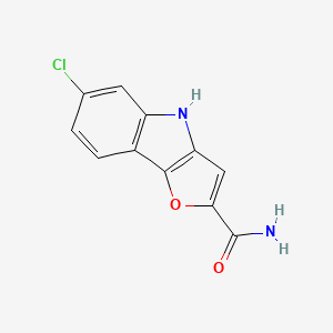 6-Chloro-4H-furo[3,2-B]indole-2-carboxamide