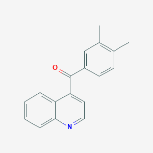 molecular formula C18H15NO B1459543 4-(3,4-Dimethylbenzoyl)quinoline CAS No. 1706429-94-8