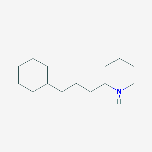 molecular formula C14H27N B14595450 2-(3-Cyclohexylpropyl)piperidine CAS No. 60601-79-8