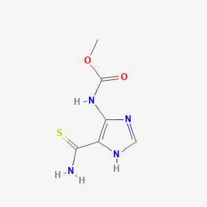 molecular formula C6H8N4O2S B14595473 Methyl (5-carbamothioyl-1H-imidazol-4-yl)carbamate CAS No. 59397-68-1