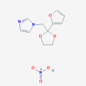 molecular formula C11H13N3O6 B14595479 1-[[2-(Furan-2-yl)-1,3-dioxolan-2-yl]methyl]imidazole;nitric acid CAS No. 61258-44-4