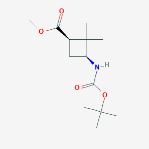 molecular formula C13H23NO4 B1459550 甲基顺式-3-(叔丁氧羰基氨基)-2,2-二甲基环丁烷甲酸酯 CAS No. 1313358-57-4