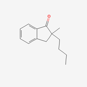 molecular formula C14H18O B14595508 2-Butyl-2-methyl-2,3-dihydro-1H-inden-1-one CAS No. 61067-14-9