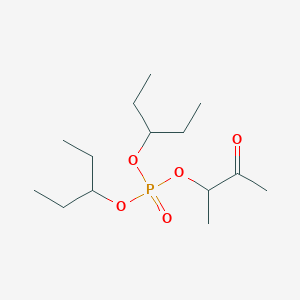 molecular formula C14H29O5P B14595510 3-Oxobutan-2-yl dipentan-3-yl phosphate CAS No. 61010-64-8