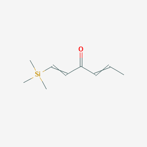 molecular formula C9H16OSi B14595575 1-(Trimethylsilyl)hexa-1,4-dien-3-one CAS No. 59376-60-2