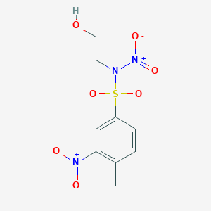 molecular formula C9H11N3O7S B14595580 Benzenesulfonamide, N-(2-hydroxyethyl)-4-methyl-N,3-dinitro- CAS No. 60680-89-9