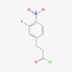 molecular formula C9H7ClFNO3 B1459559 3-(3-Fluoro-4-nitrophenyl)propanoyl chloride CAS No. 1706445-88-6