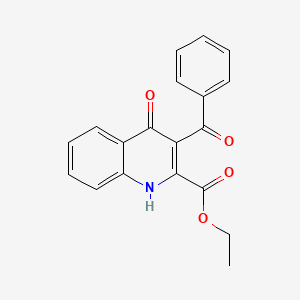 molecular formula C19H15NO4 B14595593 2-Quinolinecarboxylic acid, 3-benzoyl-4-hydroxy-, ethyl ester CAS No. 60769-93-9