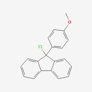 molecular formula C20H15ClO B14595600 9-Chloro-9-(4-methoxyphenyl)-9H-fluorene CAS No. 60252-99-5