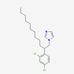 molecular formula C21H30Cl2N2 B14595601 1-[2-(2,4-Dichlorophenyl)dodecyl]-1H-imidazole CAS No. 61019-67-8