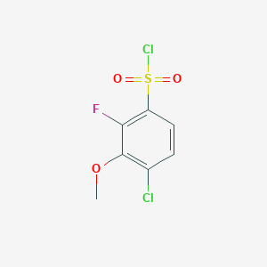 molecular formula C7H5Cl2FO3S B1459561 4-Chloro-2-fluoro-3-methoxybenzenesulfonyl chloride CAS No. 1706435-13-3