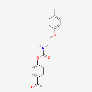 molecular formula C17H17NO4 B14595619 4-Formylphenyl [2-(4-methylphenoxy)ethyl]carbamate CAS No. 61133-27-5