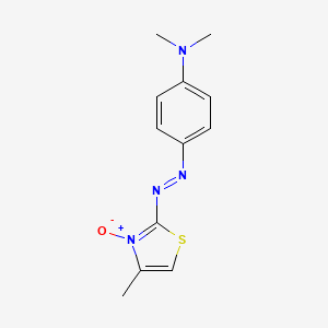 molecular formula C12H14N4OS B14595620 N,N-dimethyl-4-[(4-methyl-3-oxido-1,3-thiazol-3-ium-2-yl)diazenyl]aniline CAS No. 60875-29-8