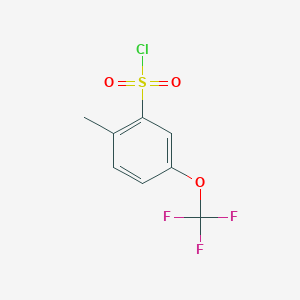 molecular formula C8H6ClF3O3S B1459563 2-Methyl-5-(trifluoromethoxy)benzenesulfonyl chloride CAS No. 1261852-46-3