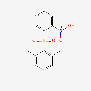 molecular formula C15H15NO4S B14595645 1,3,5-Trimethyl-2-(2-nitrobenzene-1-sulfonyl)benzene CAS No. 61174-26-3