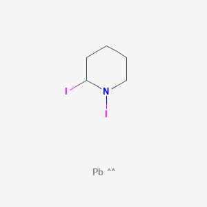 1,2-Diiodopiperidine--lead (1/1)