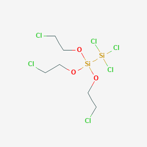 molecular formula C6H12Cl6O3Si2 B14595671 1,1,1-Trichloro-2,2,2-tris(2-chloroethoxy)disilane CAS No. 61182-99-8