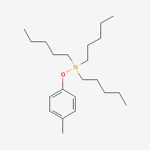 molecular formula C22H40OSi B14595695 (4-Methylphenoxy)(tripentyl)silane CAS No. 59646-12-7