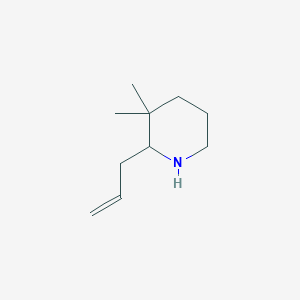 molecular formula C10H19N B1459571 3,3-二甲基-2-(丙-2-烯-1-基)哌啶 CAS No. 1803595-25-6