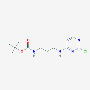 molecular formula C12H19ClN4O2 B1459574 Tert-butyl (3-((2-chloropyrimidin-4-yl)amino)propyl)carbamate CAS No. 1224600-46-7