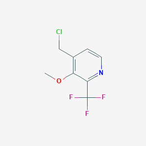 molecular formula C8H7ClF3NO B1459576 4-氯甲基-3-甲氧基-2-(三氟甲基)吡啶 CAS No. 1211590-73-6