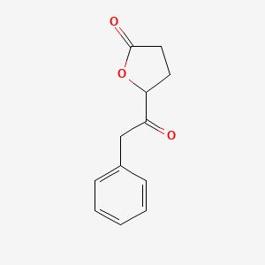 molecular formula C12H12O3 B14595766 5-(Phenylacetyl)oxolan-2-one CAS No. 61599-04-0