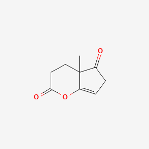 molecular formula C9H10O3 B14595773 4a-Methyl-3,4,4a,6-tetrahydrocyclopenta[b]pyran-2,5-dione CAS No. 60203-67-0