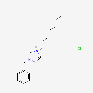 molecular formula C18H29ClN2 B14595793 3-Benzyl-1-octyl-2,3-dihydro-1H-imidazol-1-ium chloride CAS No. 60042-48-0