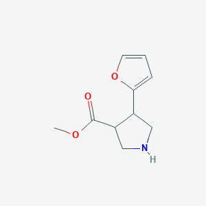 molecular formula C10H13NO3 B1459580 Methyl 4-(furan-2-yl)pyrrolidine-3-carboxylate CAS No. 1598809-10-9