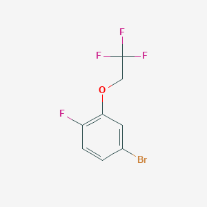 molecular formula C8H5BrF4O B1459581 4-溴-1-氟-2-(2,2,2-三氟乙氧基)苯 CAS No. 1492025-34-9