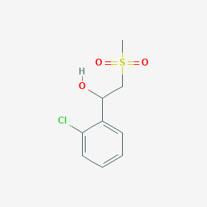 molecular formula C9H11ClO3S B1459582 1-(2-氯苯基)-2-(甲磺酰基)乙醇 CAS No. 1249591-96-5