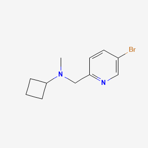 molecular formula C11H15BrN2 B1459583 N-[(5-bromopyridin-2-yl)methyl]-N-methylcyclobutanamine CAS No. 1599568-47-4