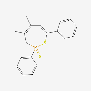 molecular formula C19H19PS2 B14595849 4,5-Dimethyl-2,7-diphenyl-2,3-dihydro-1,2lambda~5~-thiaphosphepine-2-thione CAS No. 61157-01-5