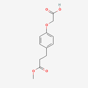 molecular formula C12H14O5 B1459585 2-[4-(3-Methoxy-3-oxopropyl)phenoxy]acetic acid CAS No. 1895167-80-2