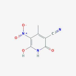 molecular formula C7H5N3O4 B14595881 2-Hydroxy-4-methyl-5-nitro-6-oxo-1,6-dihydropyridine-3-carbonitrile CAS No. 60524-24-5