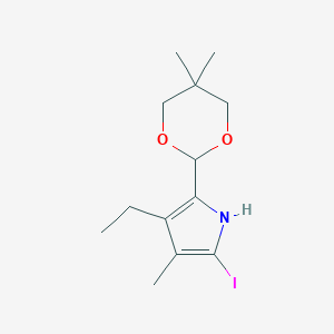 2-(5,5-Dimethyl-1,3-dioxan-2-yl)-3-ethyl-5-iodo-4-methyl-1H-pyrrole