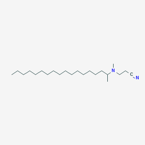 3-[Methyl(octadecan-2-YL)amino]propanenitrile