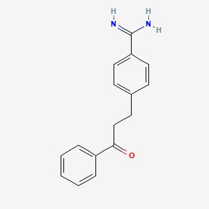 4-(3-Oxo-3-phenylpropyl)benzene-1-carboximidamide