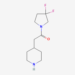 molecular formula C11H18F2N2O B1459593 1-(3,3-Difluoropyrrolidin-1-yl)-2-(piperidin-4-yl)ethan-1-one CAS No. 1894081-03-8