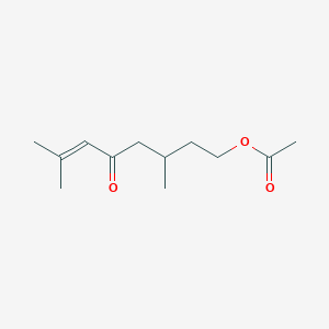 molecular formula C12H20O3 B14595942 3,7-Dimethyl-5-oxooct-6-en-1-yl acetate CAS No. 60857-06-9