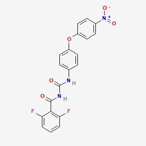 molecular formula C20H13F2N3O5 B14595972 2,6-Difluoro-N-{[4-(4-nitrophenoxy)phenyl]carbamoyl}benzamide CAS No. 60731-67-1