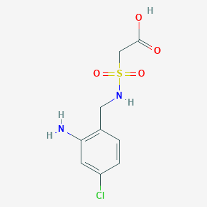 {[(2-Amino-4-chlorophenyl)methyl]sulfamoyl}acetic acid