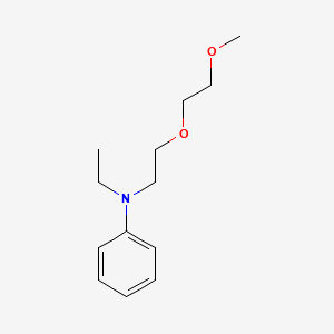 molecular formula C13H21NO2 B14596019 N-Ethyl-N-[2-(2-methoxyethoxy)ethyl]aniline CAS No. 60696-95-9