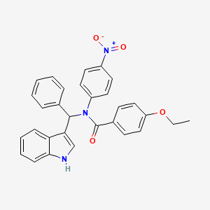 4-Ethoxy-N-[(1H-indol-3-yl)(phenyl)methyl]-N-(4-nitrophenyl)benzamide