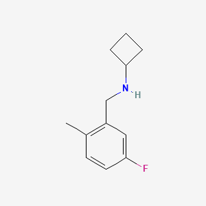 molecular formula C12H16FN B1459604 N-[(5-fluoro-2-methylphenyl)methyl]cyclobutanamine CAS No. 1592901-49-9